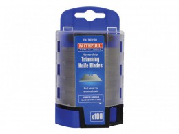 FAithfull H/duty Trim Knife Blades (Box 100) £12.49